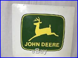 Vintage Double Sided Metal John Deere Dealership Sign