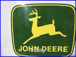 Vintage Double Sided Metal John Deere Dealership Sign