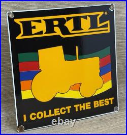 Vintage Ertl Toy Tractors Porcelain Sign Store Tomy John Deere Peterbilt Bobcat