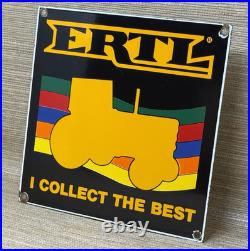 Vintage Ertl Toy Tractors Porcelain Sign Store Tomy John Deere Peterbilt Bobcat