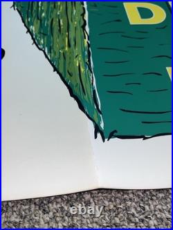 Vintage FS Fertilizer Poster Banner Sign 18x50 Top Dress Hay Land It Pays