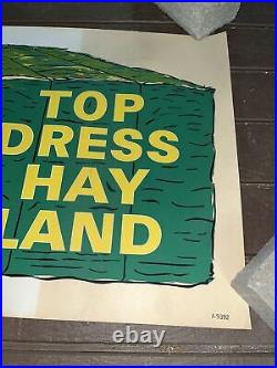 Vintage FS Fertilizer Poster Banner Sign A-9392 It Pays! Top Dress Hay Land