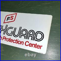 Vintage FS Healthguard Plastic Banner Sign Livestock Health Protection Center