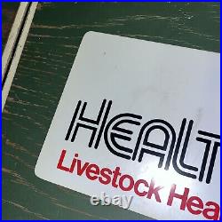 Vintage FS Healthguard Plastic Banner Sign Livestock Health Protection Center