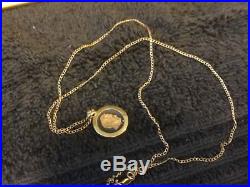 Vintage Gold John Deere 5 Year Employee Service Pin On Gold 18 Chain (NIB)