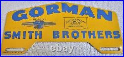 Vintage Gorman Smith Bros. John Deere Implements Chevrolet Porcelain Sign Topper Vintage Gorman Smith Bros. John Deere Implements Chevrolet Porcelain Sign Topper