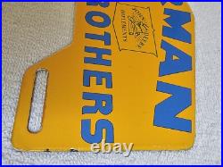 Vintage Gorman Smith Bros. John Deere Implements Chevrolet Porcelain Sign Topper Vintage Gorman Smith Bros. John Deere Implements Chevrolet Porcelain Sign Topper
