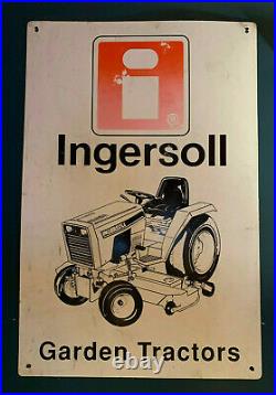 Vintage Ingersoll Case Garden Tractor Genuine Dealer Sign LARGE, RARE 2'x3