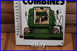 Vintage JD John Deere Maximizer Farm Combines Advertising Thermometer SIGN