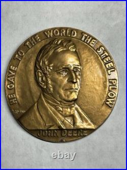 Vintage JOHN DEERE- 1837 1937 Plow Farm Tractor Centennial 3 Diameter original