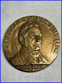 Vintage JOHN DEERE- 1837 1937 Plow Farm Tractor Centennial 3 Diameter original