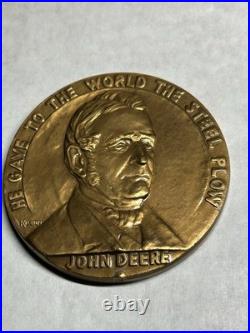 Vintage JOHN DEERE- 1837 1937 Plow Farm Tractor Centennial 3 Diameter original