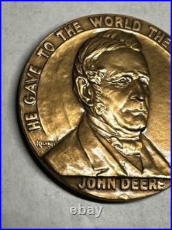 Vintage JOHN DEERE- 1837 1937 Plow Farm Tractor Centennial 3 Diameter original