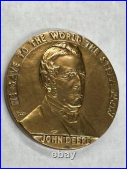 Vintage JOHN DEERE- 1837 1937 Plow Farm Tractor Centennial 3 Diameter original