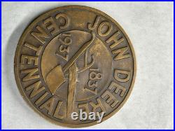 Vintage JOHN DEERE- 1837 1937 Plow Farm Tractor Centennial 3 Diameter original