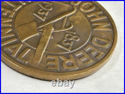 Vintage JOHN DEERE- 1837 1937 Plow Farm Tractor Centennial 3 Diameter original