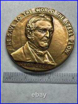 Vintage JOHN DEERE- 1837 1937 Plow Farm Tractor Centennial 3 Diameter original