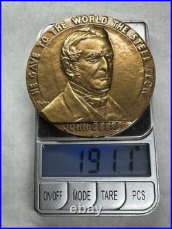 Vintage JOHN DEERE- 1837 1937 Plow Farm Tractor Centennial 3 Diameter original