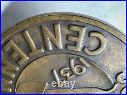 Vintage JOHN DEERE- 1837 1937 Plow Farm Tractor Centennial 3 Diameter original