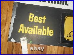Vintage JOHN DEERE JD Farm Equipment Hardware Headquarters Advertising SIGN