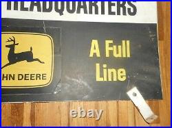 Vintage JOHN DEERE JD Farm Equipment Hardware Headquarters Advertising SIGN