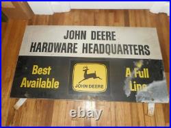Vintage JOHN DEERE JD Farm Equipment Hardware Headquarters Advertising SIGN Vintage JOHN DEERE JD Farm Equipment Hardware Headquarters Advertising SIGN
