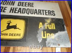 Vintage JOHN DEERE JD Farm Equipment Hardware Headquarters Advertising SIGN
