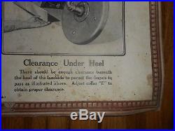 Vintage JOHN DEERE JD Farm Tractor COULTER PLOW Dealer Chart Advertising SIGN