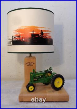 Vintage JOHN DEERE Model A Table Lamp With Shade Signed Harvey Bernard Nice