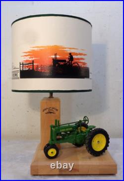 Vintage JOHN DEERE Model A Table Lamp With Shade Signed Harvey Bernard Nice