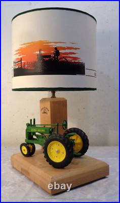 Vintage JOHN DEERE Model A Table Lamp With Shade Signed Harvey Bernard Nice