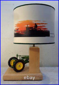 Vintage JOHN DEERE Model A Table Lamp With Shade Signed Harvey Bernard Nice