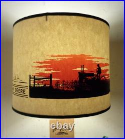 Vintage JOHN DEERE Model A Table Lamp With Shade Signed Harvey Bernard Nice