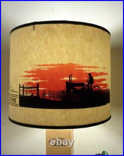 Vintage JOHN DEERE Model A Table Lamp With Shade Signed Harvey Bernard Nice