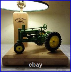 Vintage JOHN DEERE Model A Table Lamp With Shade Signed Harvey Bernard Nice