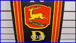 Vintage JOHN DEERE QUALITY FARM EQUIPMENT porcelain Sign Farm Dealer Sign