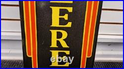 Vintage JOHN DEERE QUALITY FARM EQUIPMENT porcelain Sign Farm Dealer Sign