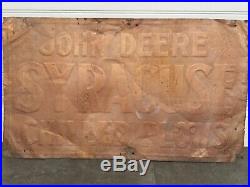 Vintage JOHN DEERE SYRACUSE CHILLED PLOWS Sign
