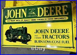 Vintage JOHN DEERE TRACTORS BURN LOW COST FUEL METAL