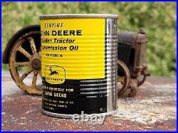 Vintage JOHN DEERE dealer oil can 50s 60s farm tractor NOS 4 leg JD sign
