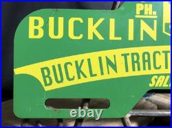 Vintage John Deere 11 Metal Car Tag Topper Sign Gas Oil Tractor Bucklin