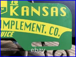 Vintage John Deere 11 Metal Car Tag Topper Sign Gas Oil Tractor Bucklin
