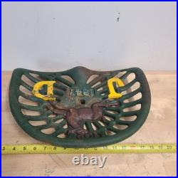 Vintage John Deere 1847 Cast Iron Tractor Seat Farm Decor Retro Sign 15 X 12