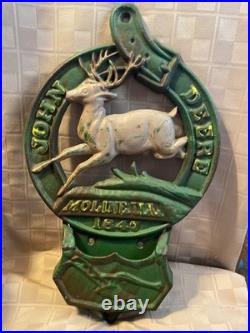 Vintage John? Deere 1847-Moline IL-Cast-Iron Wall Pocket Mailbox/Letter Holder