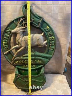 Vintage John? Deere 1847-Moline IL-Cast-Iron Wall Pocket Mailbox/Letter Holder