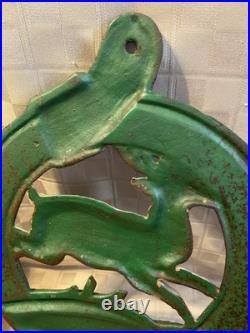 Vintage John? Deere 1847-Moline IL-Cast-Iron Wall Pocket Mailbox/Letter Holder