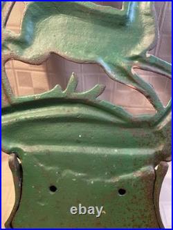 Vintage John? Deere 1847-Moline IL-Cast-Iron Wall Pocket Mailbox/Letter Holder