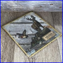 Vintage John Deere Advertising Mirror Northwood, N. Dak. Power Equipment 1930s