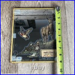 Vintage John Deere Advertising Mirror Northwood, N. Dak. Power Equipment 1930s