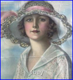 Vintage John Deere Advertising Poster Sign 1924 Calendar Top Framed